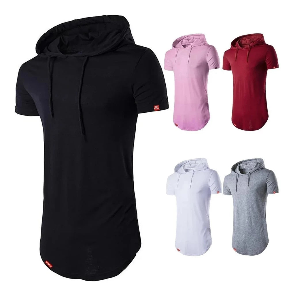 StreetFit Hood - Camiseta Longline Masculina com Capuz