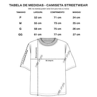 StreetFit Oversized - Camiseta Masculina de Algodão Premium