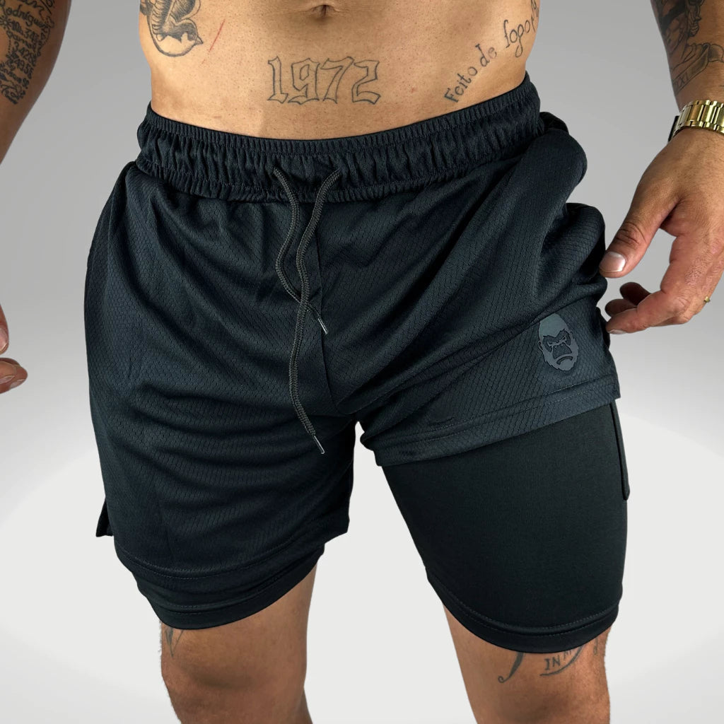 ProFit Kong - Shorts Masculino de Corrida com Bolso Seguro