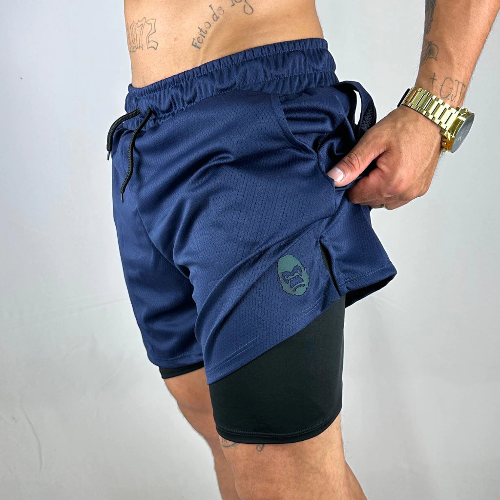 ProFit Kong - Shorts Masculino de Corrida com Bolso Seguro