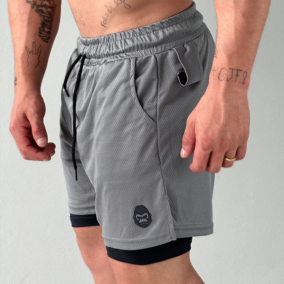 ProFit Kong - Shorts Masculino de Corrida com Bolso Seguro